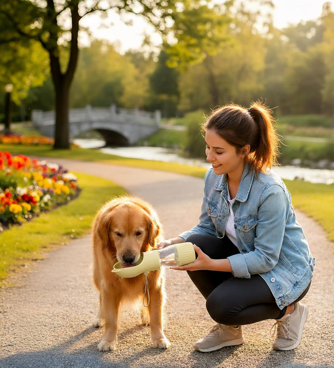 Quench Their Thirst & Feed Their Adventure – The All-in-One Travel Bottle That Keeps Your Dog Hydrated & Happy On The Go!