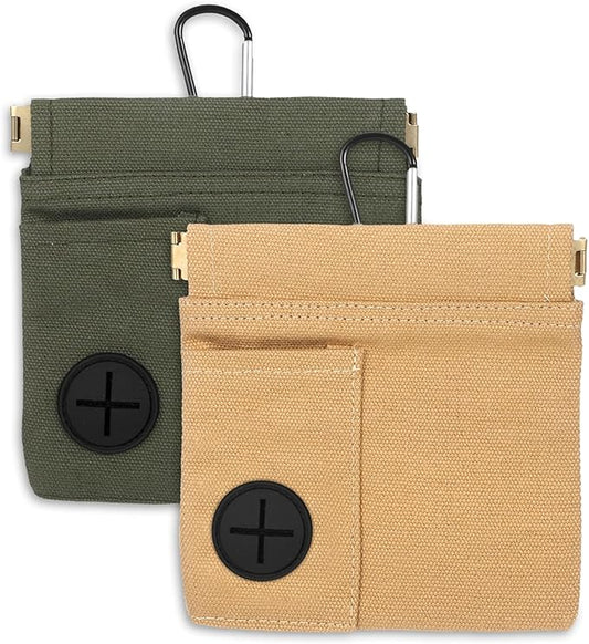 2 Pcs Dog Treat Pouches for Pet Training, Hand Free Puppy Dogs Treat Bag with Carabiner Portable Dog Training Treat-Bag Self-Closing Pets Feed Snack Reward Pocket for Puppy Travel or Outdoor Use